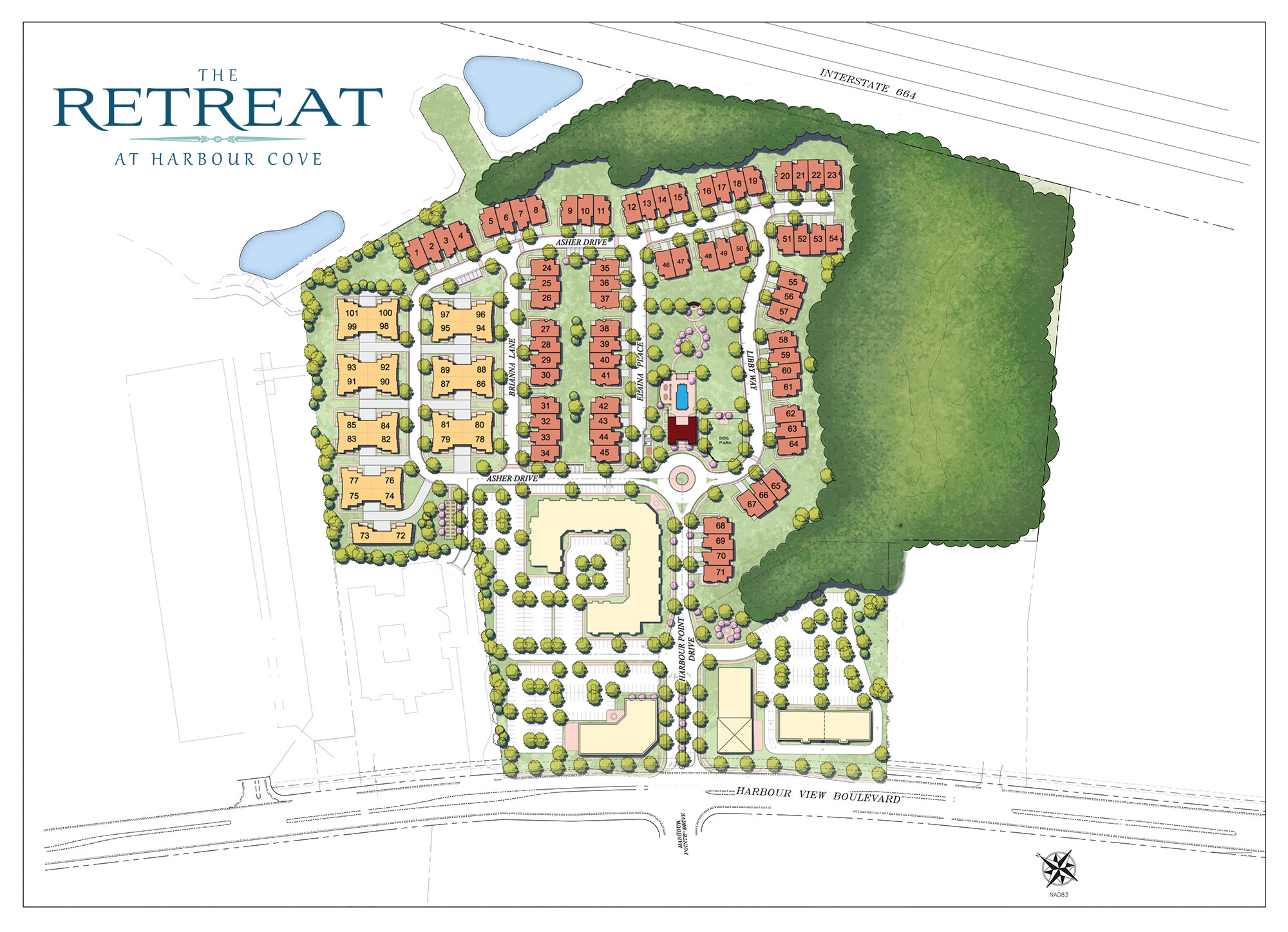 The Retreat at Harbour Cove site plan